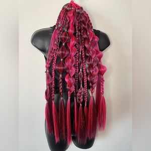 Pink & Black High Quality Rave Braids